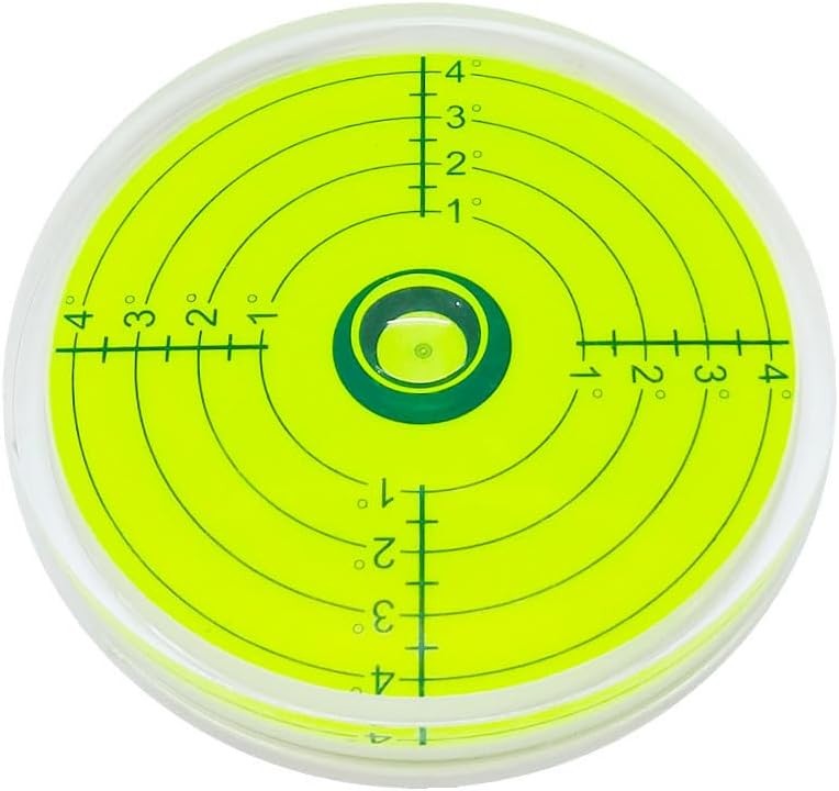80x12mm Large Bubble Spirit Level Degree Marked Surface Round A, Orange