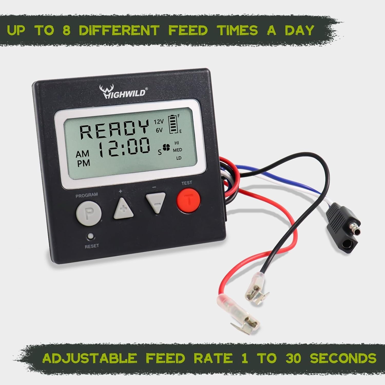 6-Volt Digital Power Control Unit for Weatherproof Deer Feeding Efficiency