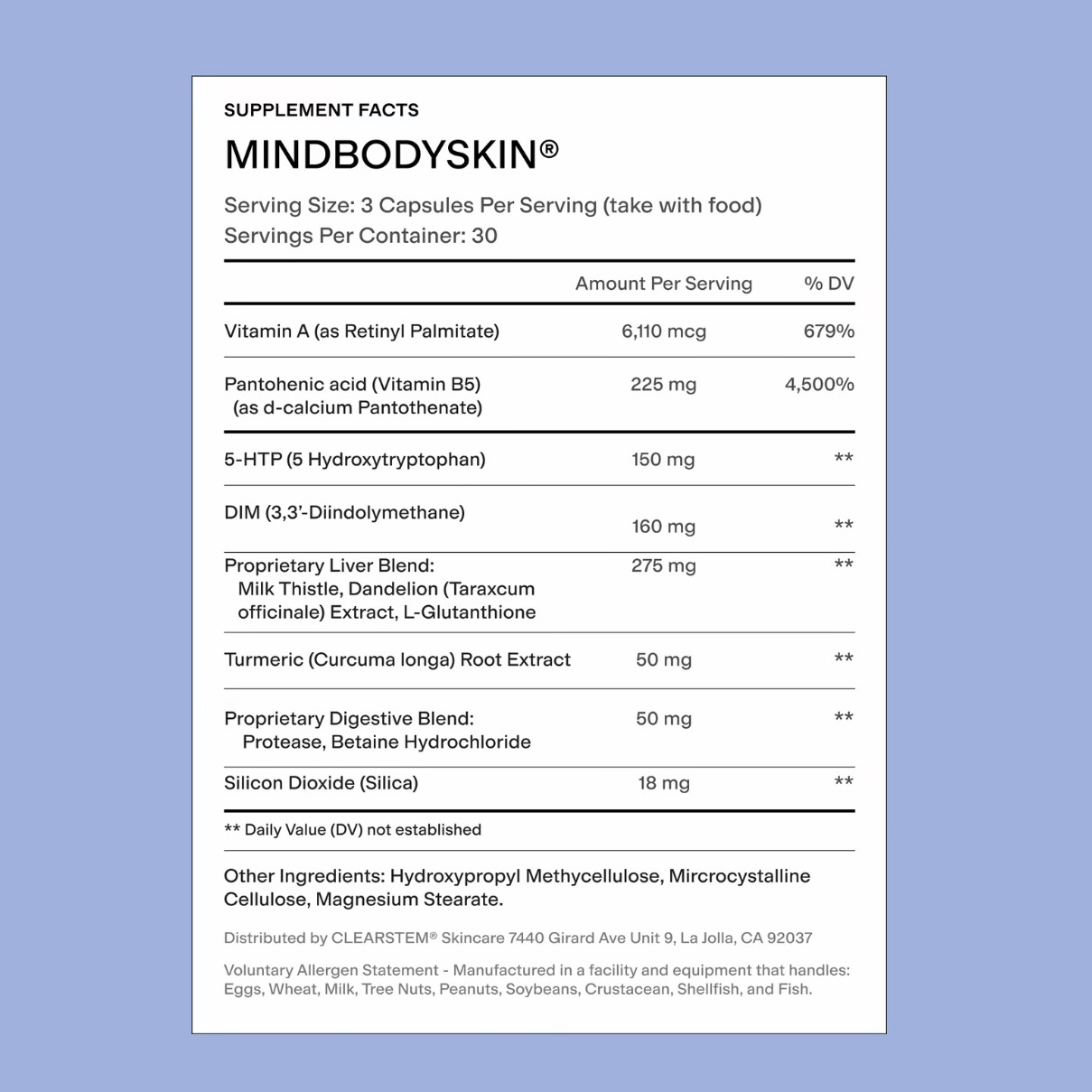 MINDBODYSKIN@ Hormonal Acne SupplementDigestive Support, Liver Detoxifiers