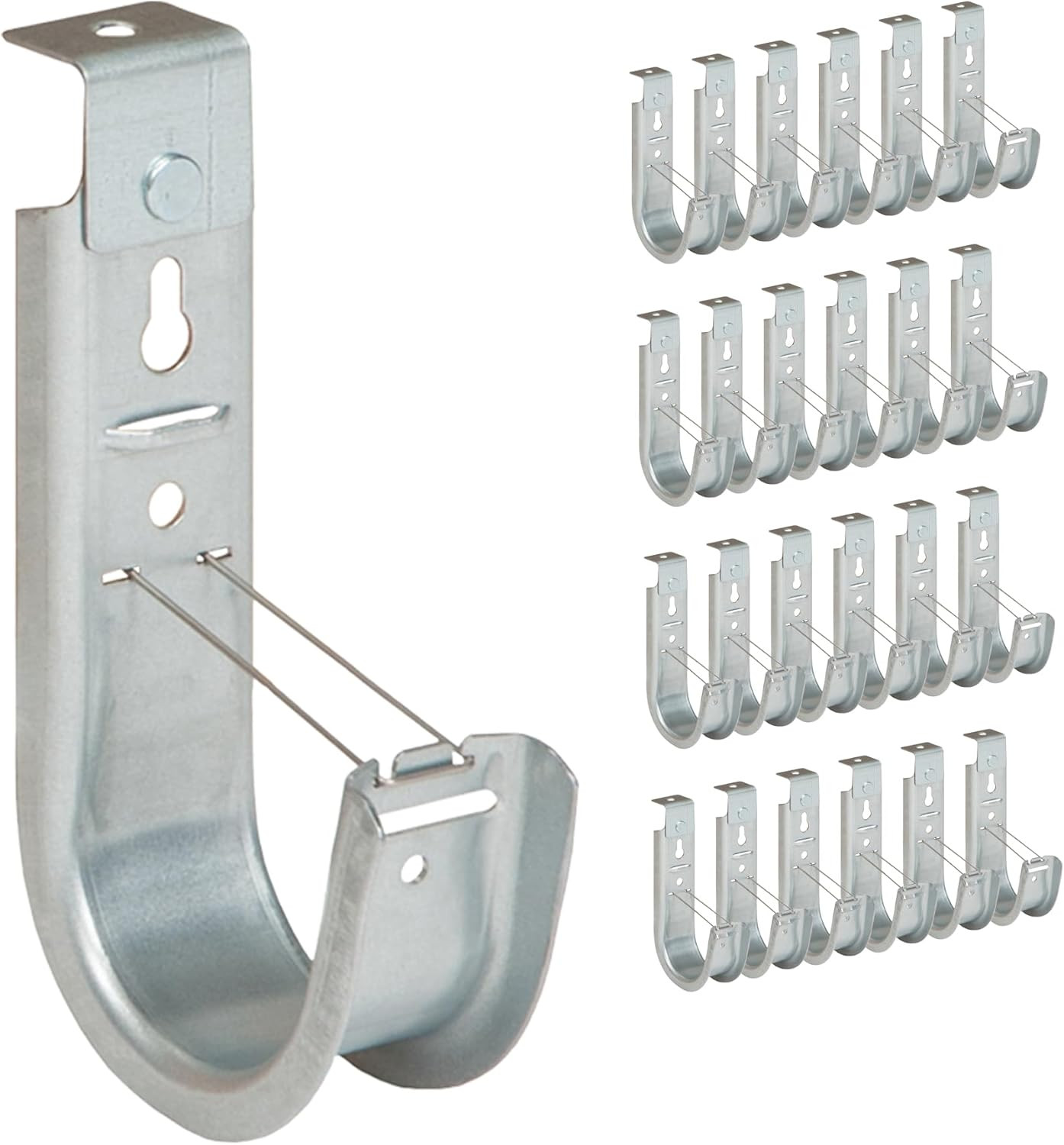 Galvanized Ceiling Mount J Hook 2” - 25 Pack Cable Management Clips