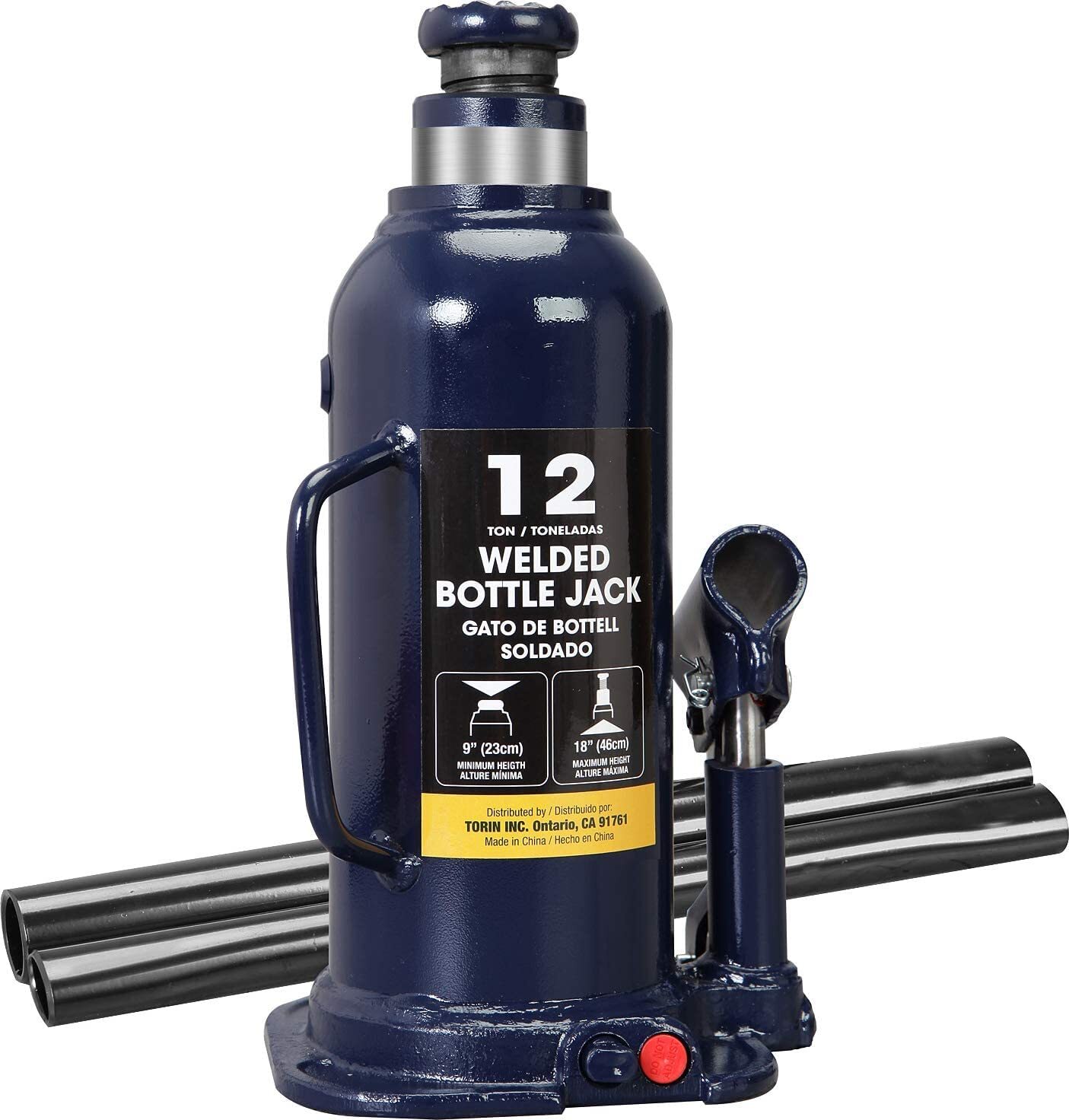 BIG RED Torin 12 Ton (24,000 lb) Welded Hydraulic Car Bottle Jack  Blue