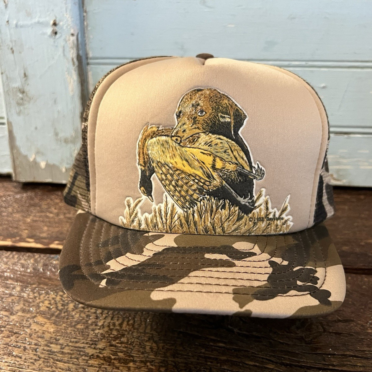 Vintage 80’s San Sun Camouflage Mesh Back Adjustable Ball Cap Hunting
