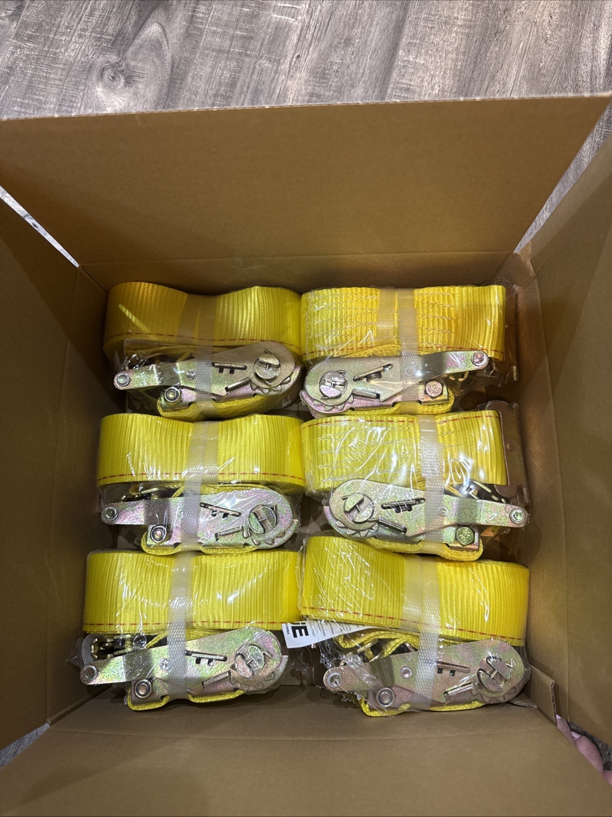 **6-PK** KJE E-Track Ratchet Straps, 2" x20' Heavy Duty Cargo Tie