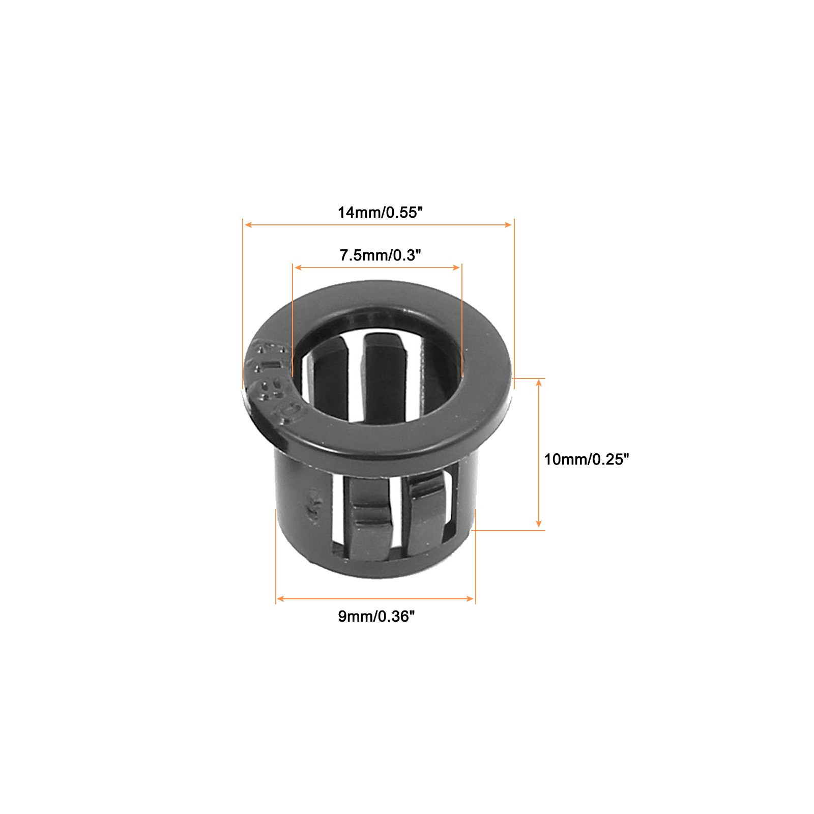 Cable Snap Bushing Snap in Cable Hose Bushing Plastic 10mm 50Pcs