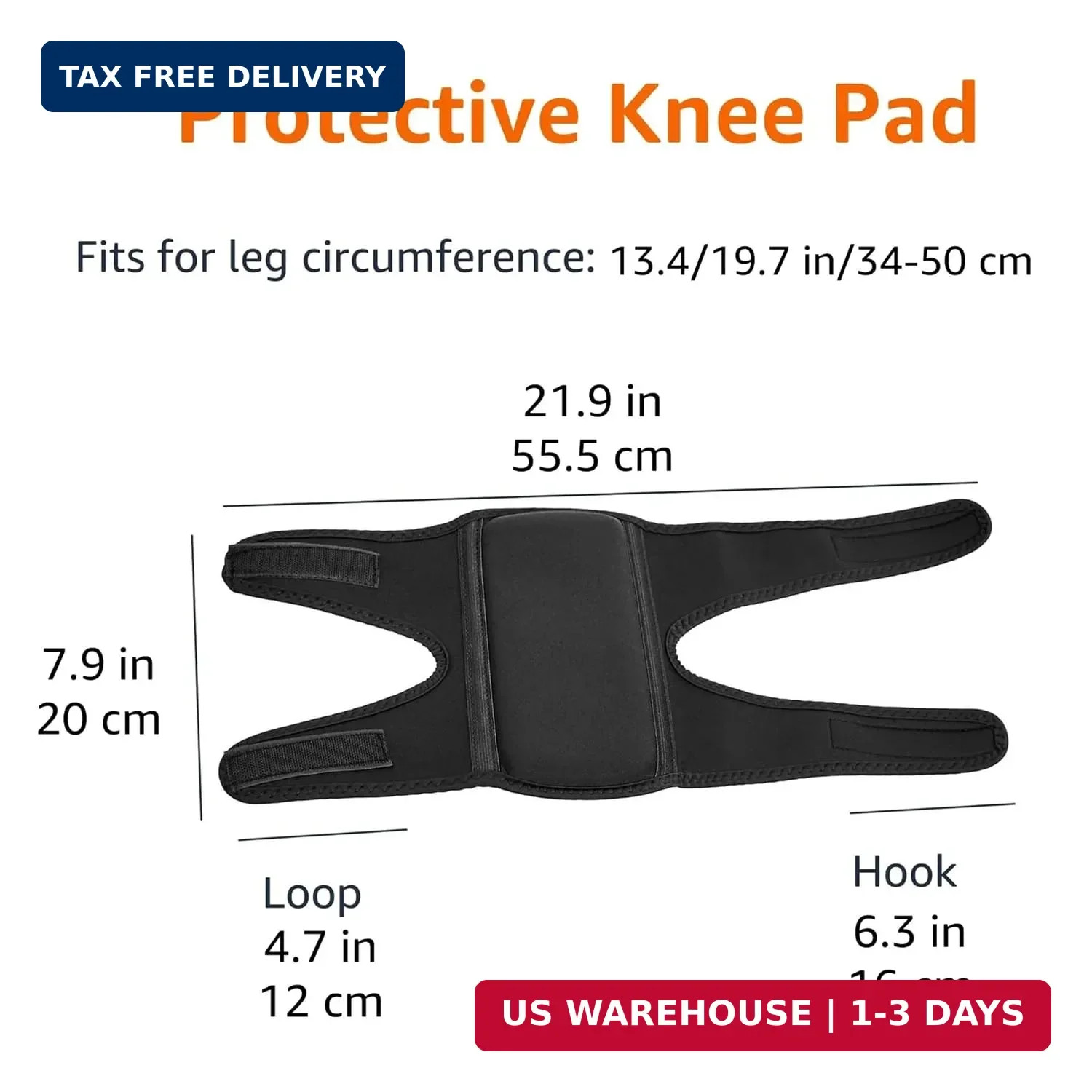 Amazon Basics Over/Under Knee Pads with Foam Padding for Kneeling, Indoor and Ou