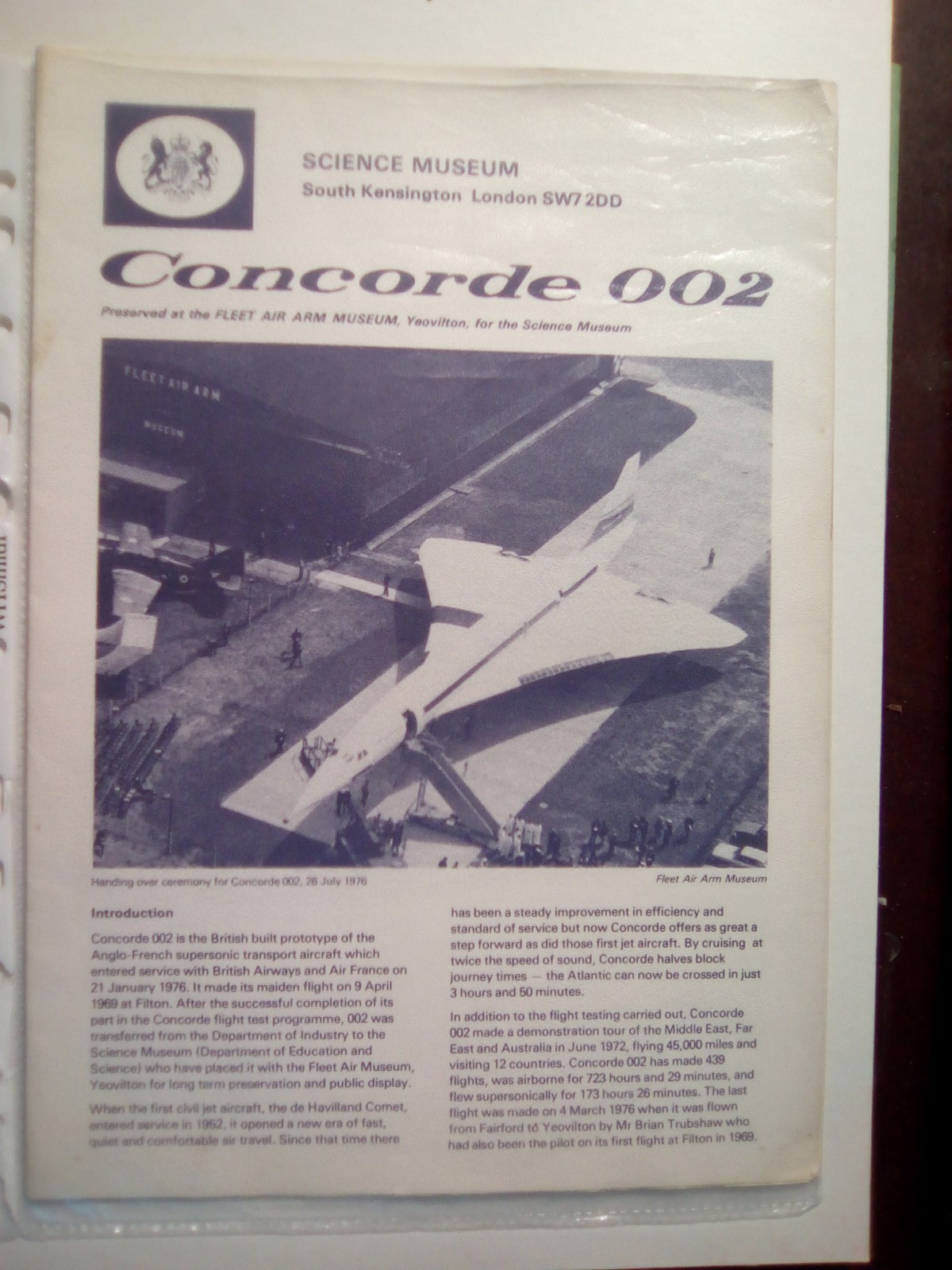 vintage concorde 002 scirnce museum print np