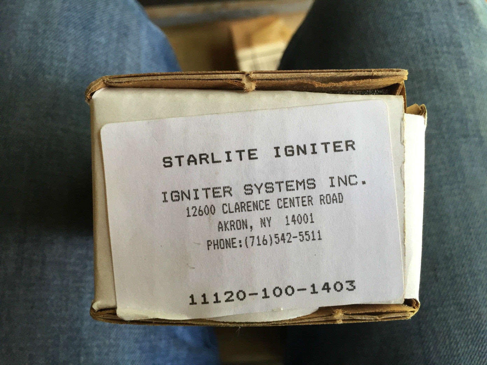 Starlite Hot Surface Igniter Assembly Part Number -11120-100-1403 Free Shipping!