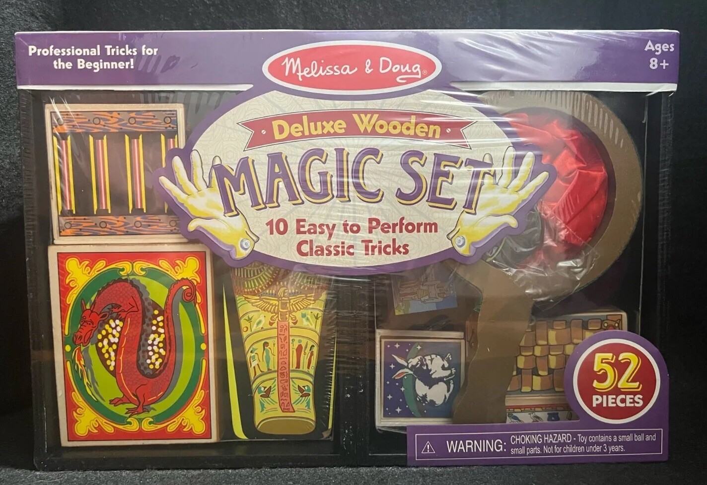Melissa & Doug Deluxe Magic Set 52 Pieces Deluxe Wooden Ages 8+ New Sealed Box