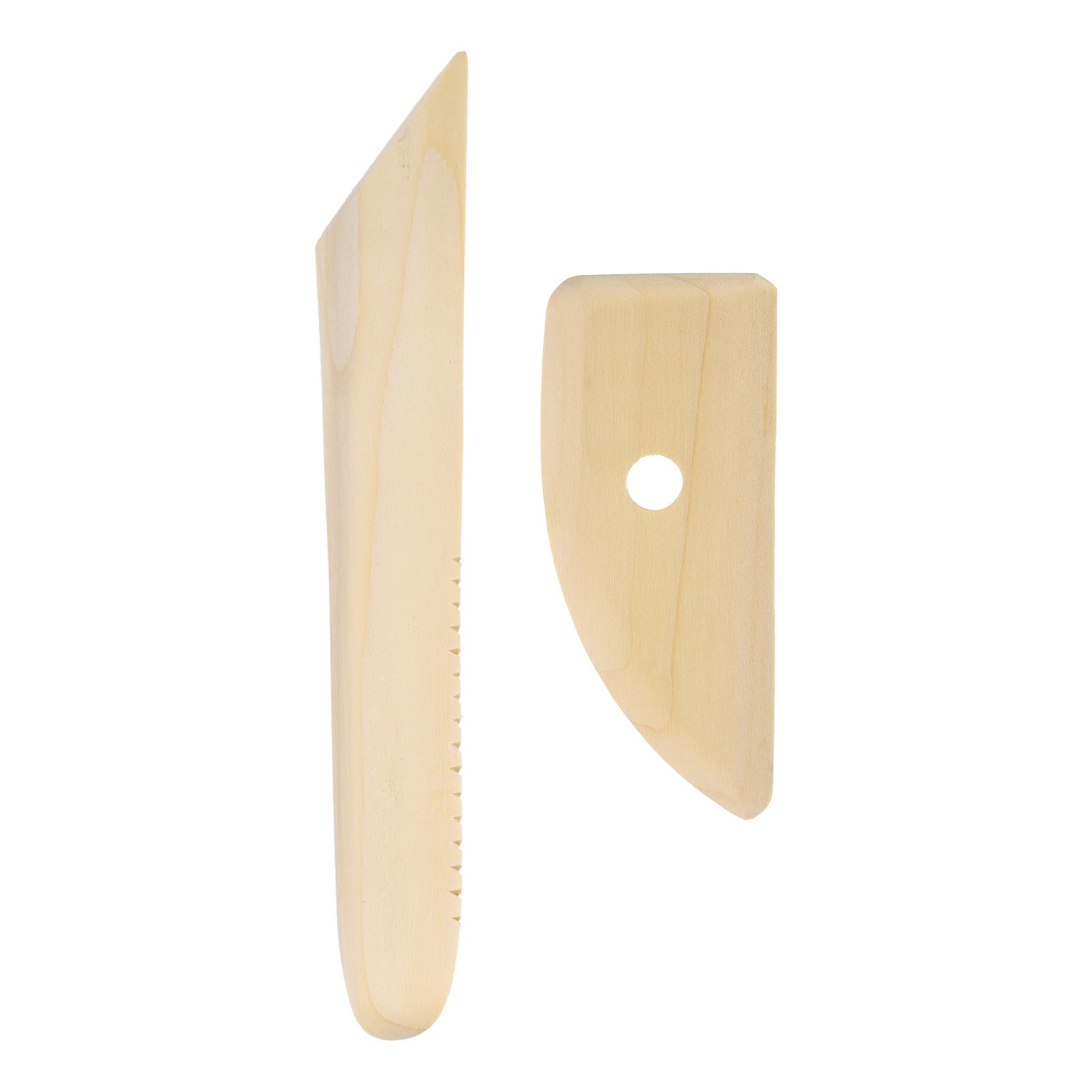 2pcs Pottery Ribs 18cm 12cm Wooden Clay Ceramic Sculpting Tool