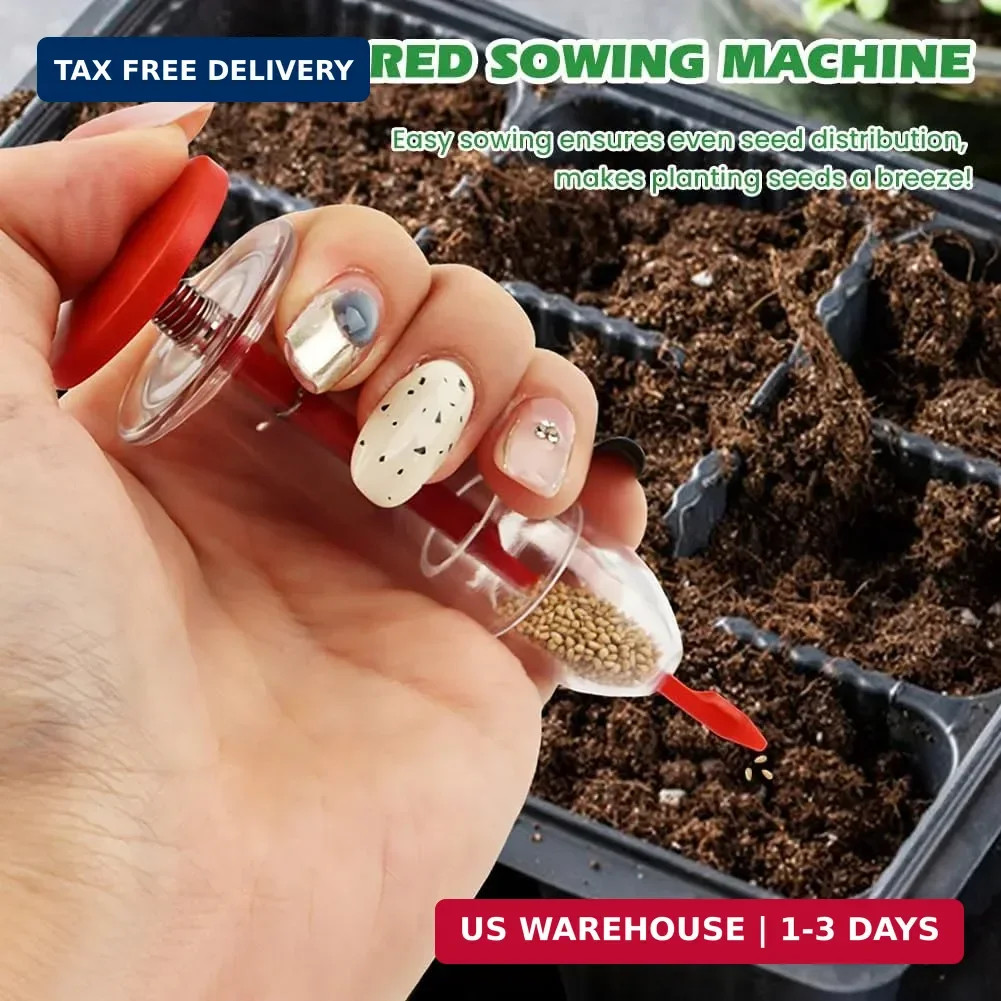 Seed Planter Tool Kit for Tiny Seeds, Hand Seed Dispenser Set with 2 Mini Seeder