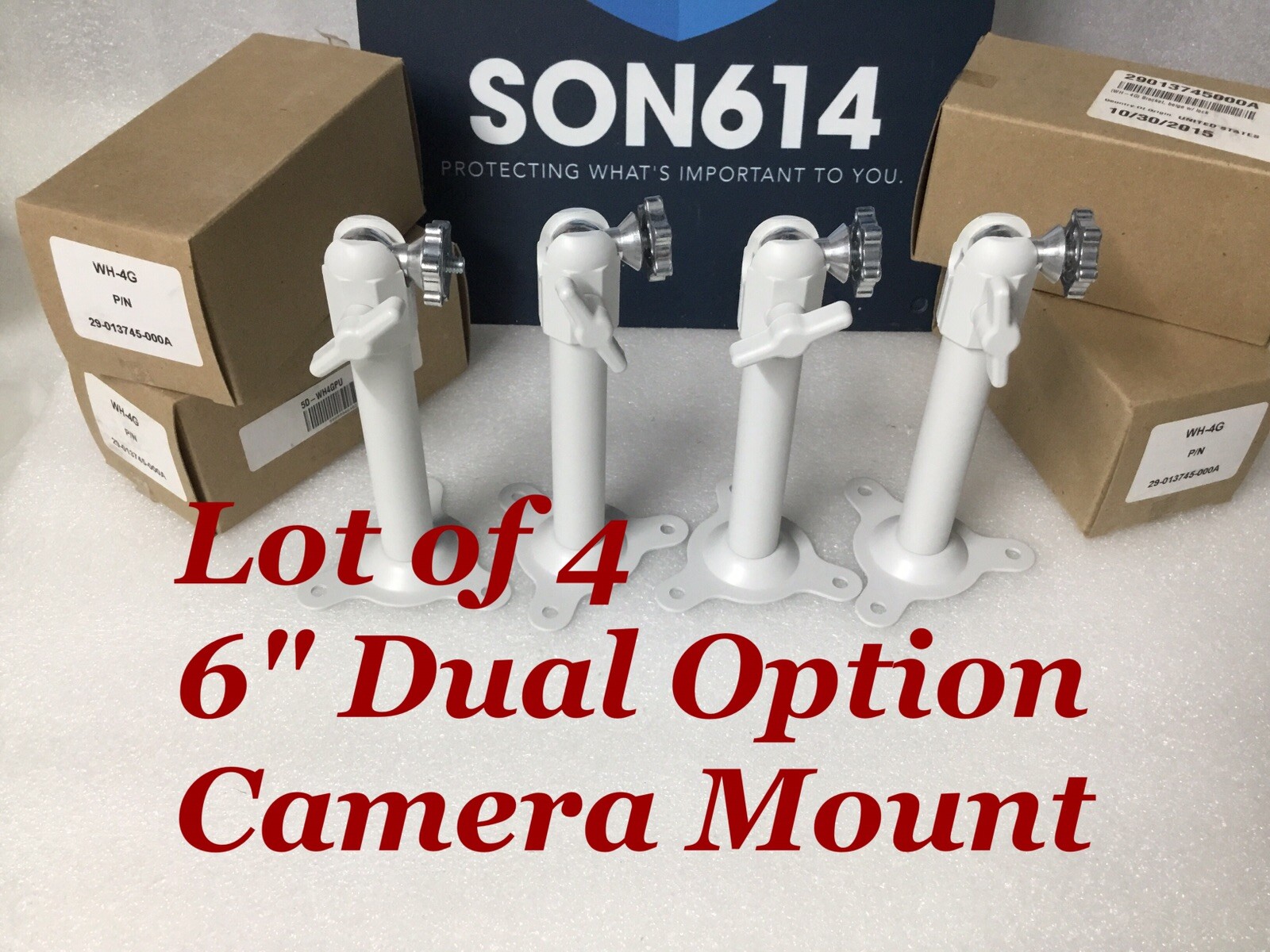 Heavy Duty 6" Dual Option Wall Ceiling T-Rail CCTV Mount Lot 4 Ikegami WH-4G NEW