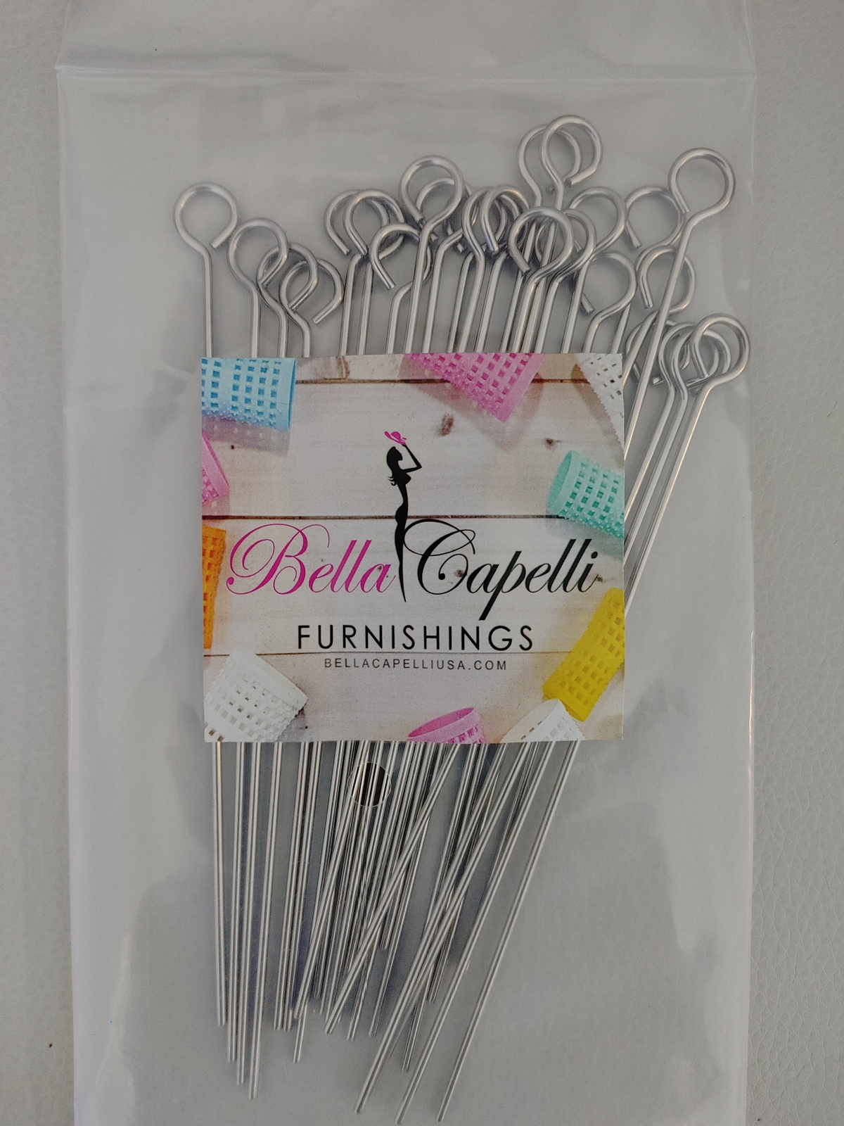 Bag of 25 "P" shaped premium Hourglass Rollers hair pins (4 Inches long).