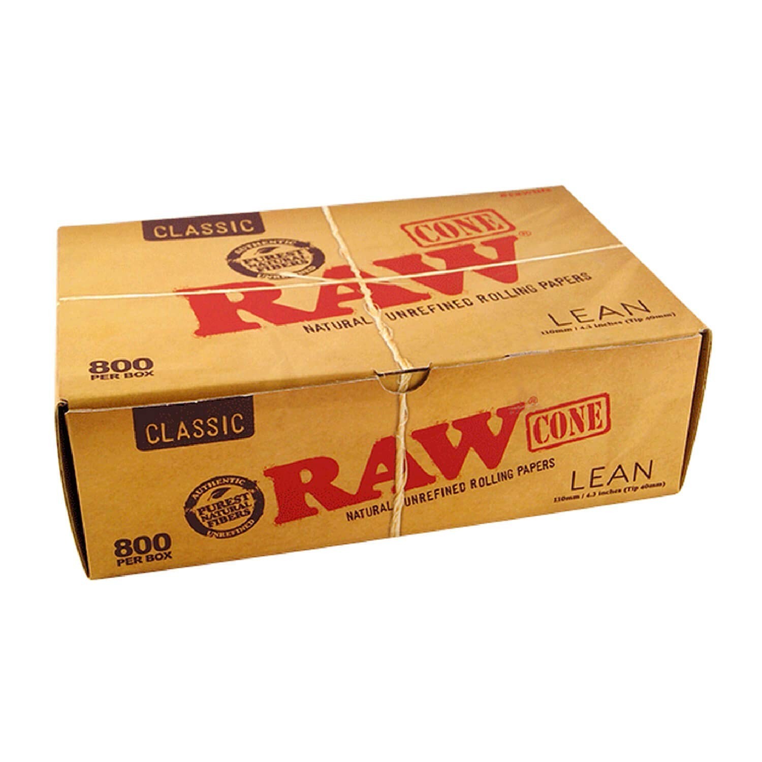 RAW Classic LEAN cones bulk box - 800 count