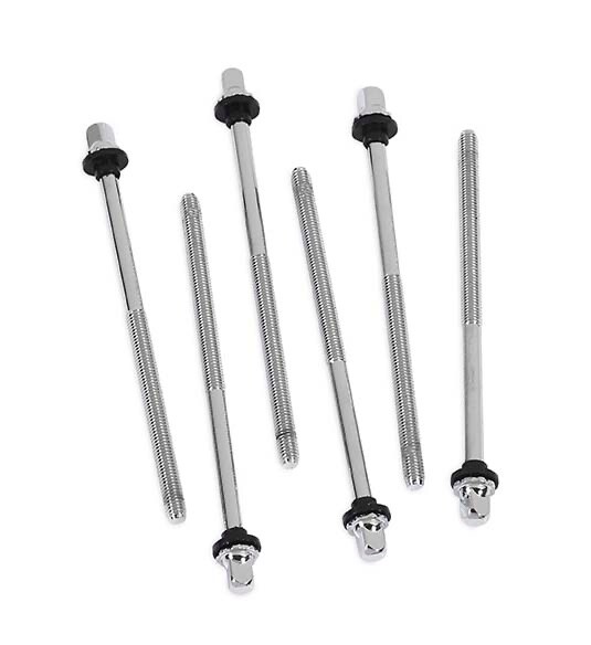 DW True Pitch Chrome Tension Rod - .8" x 4.37" (6 Pack) Key Rod DWSM375C