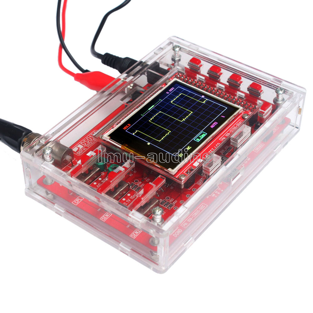 DSO138 2.4" TFT Digital Oscilloscope SMD Soldered + Acrylic Shell Case DIY Kit