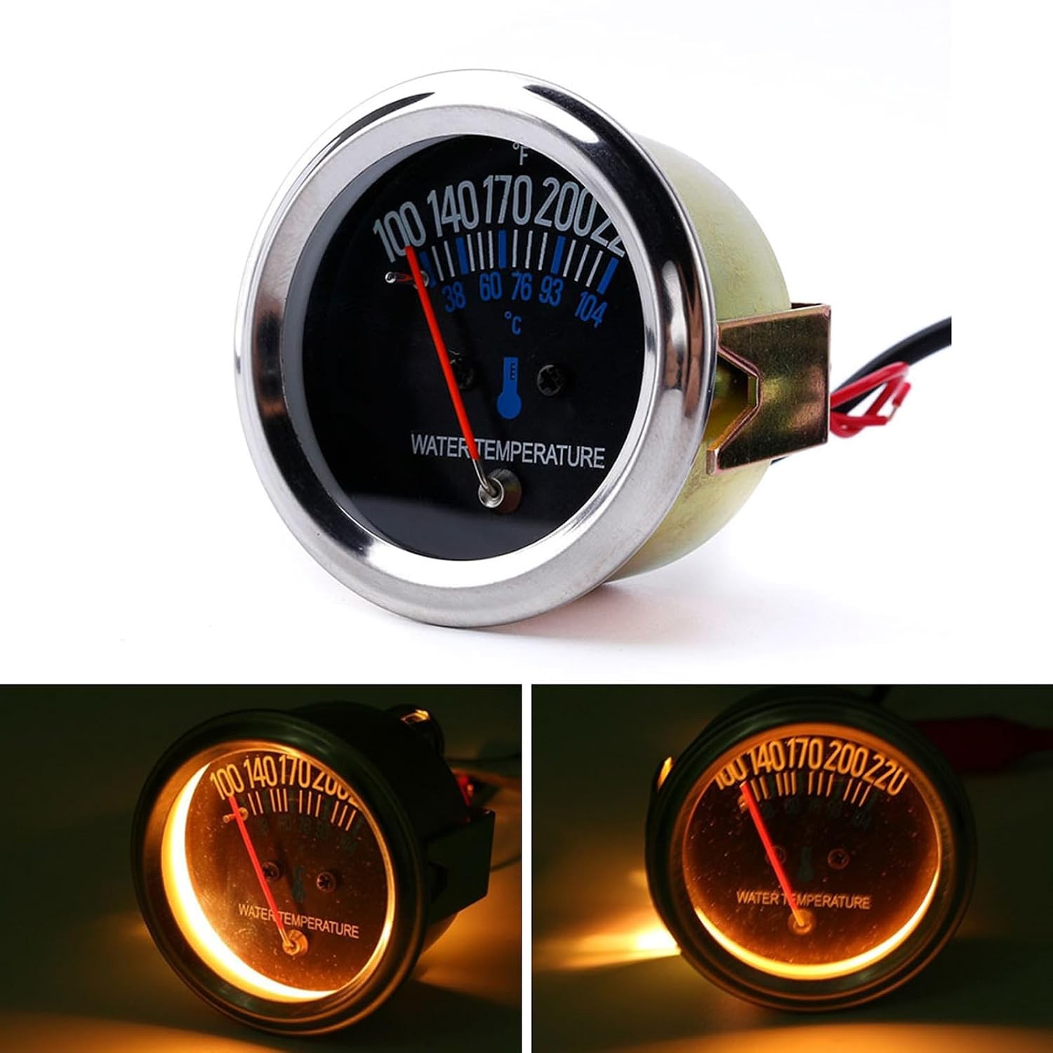 52mm Mechanical Pointer Water Temperature Gauge 2" Degree Temperature Meter