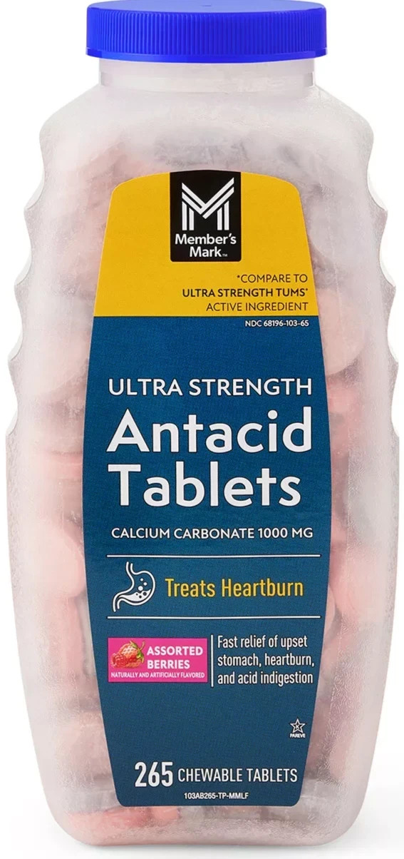 Member's Mark Ultra Strength 1000 Antacid Chewable Tablets-Compare to TUMS Ultra
