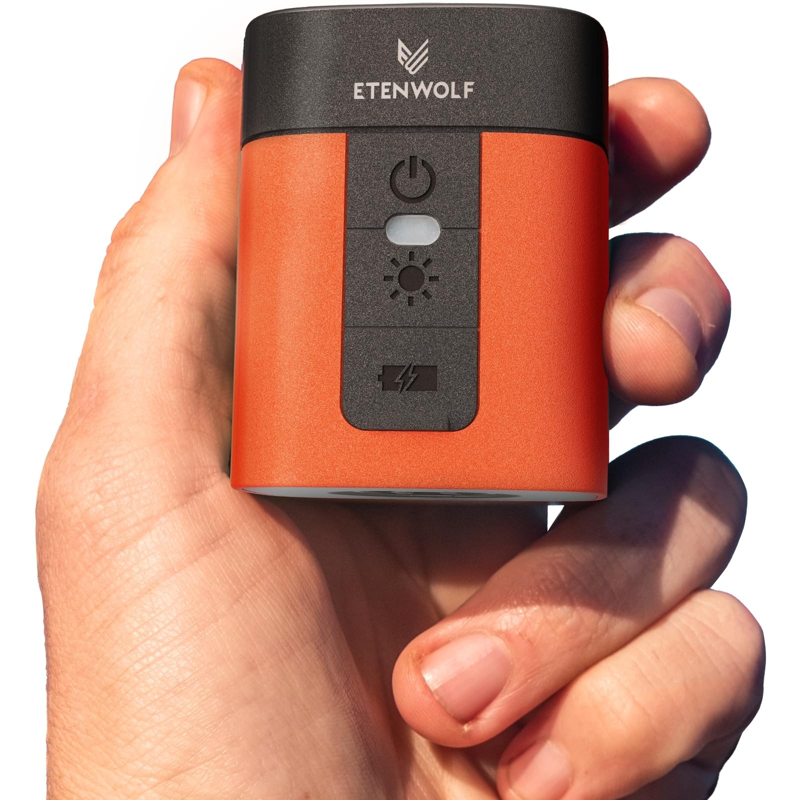 ETENWOLF AIR 3 Air Pump for Inflatables with 2600 mAh Tiny, Vivid Orange