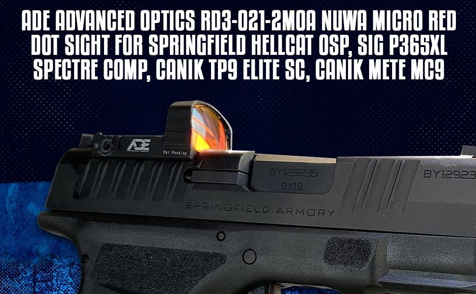 FDE!ADE RD3-021 NUWA Red Dot FOR Walther PDP Pro SD/PDP PRO E COMPACT/PPS M2