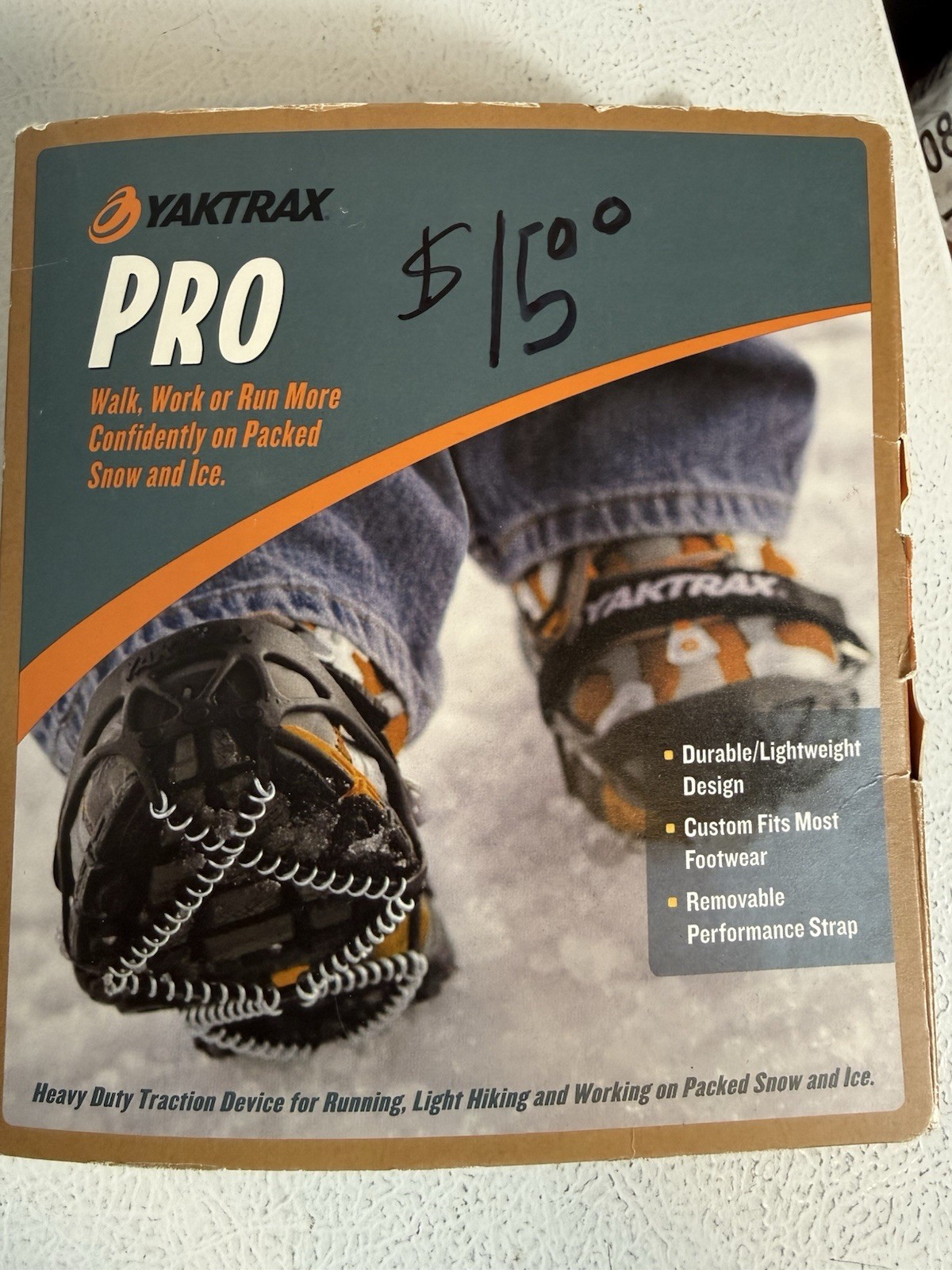Yaktrax Pro Traction Cleats for Walking/Jogging/Hiking on Snow & Ice Size S NEW