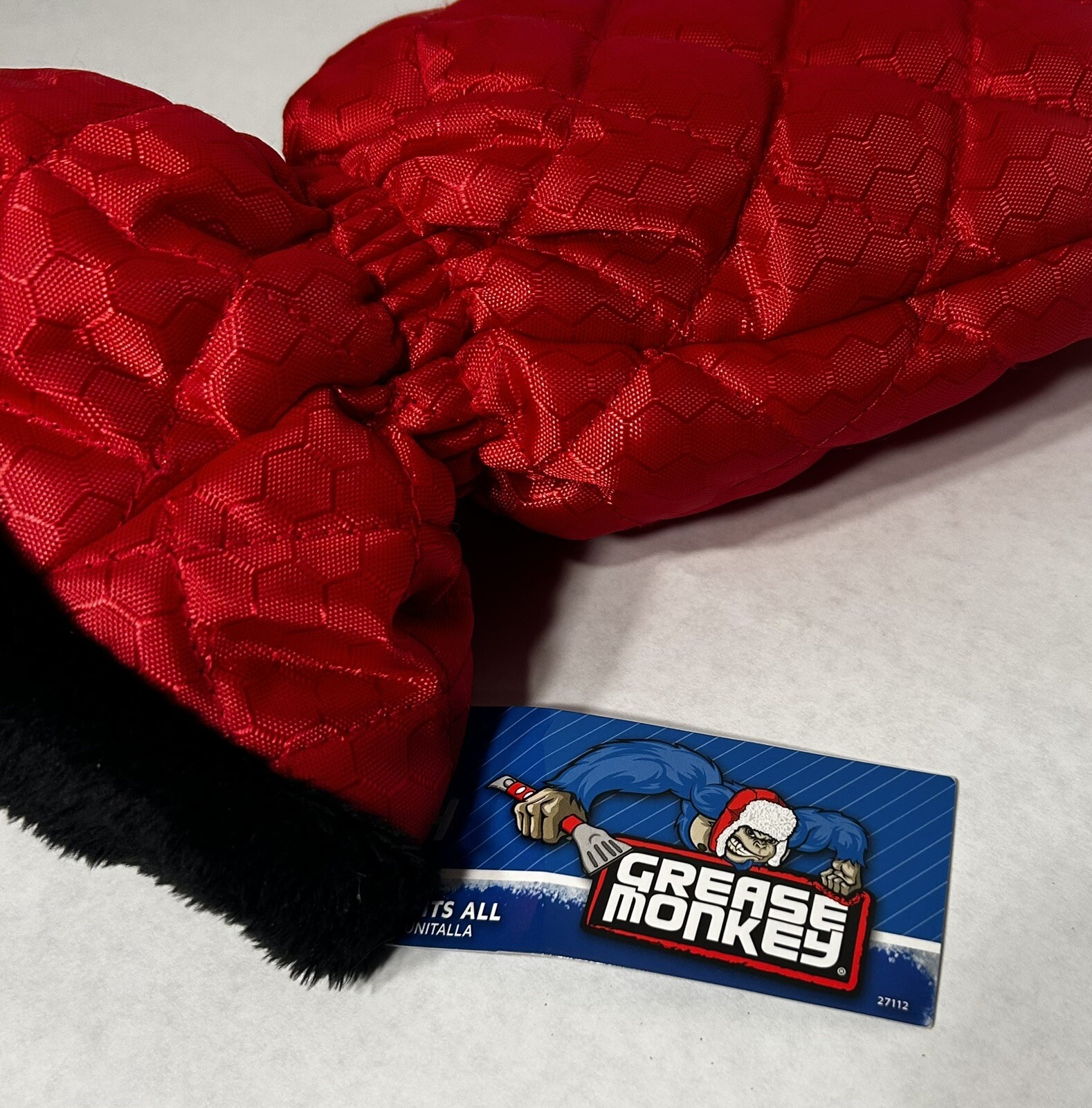 Ice Scraper Mitt By Grease Monkey Insulated One Size New Red Mitten