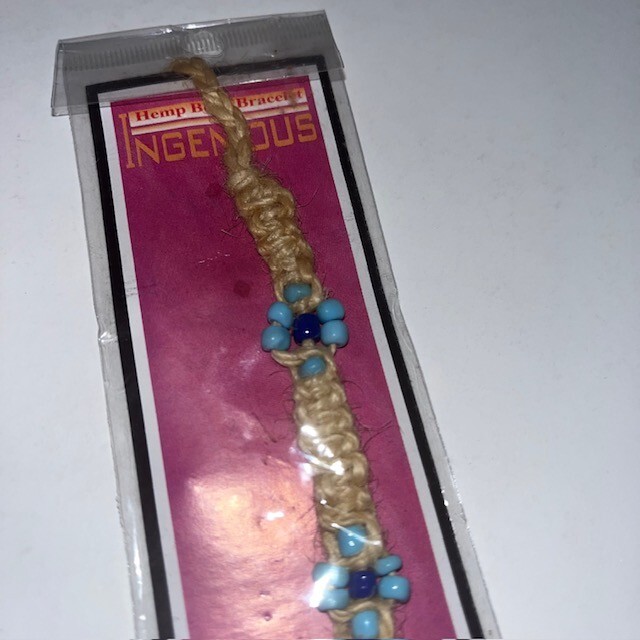 Handmade Hemp and Bead Bracelet