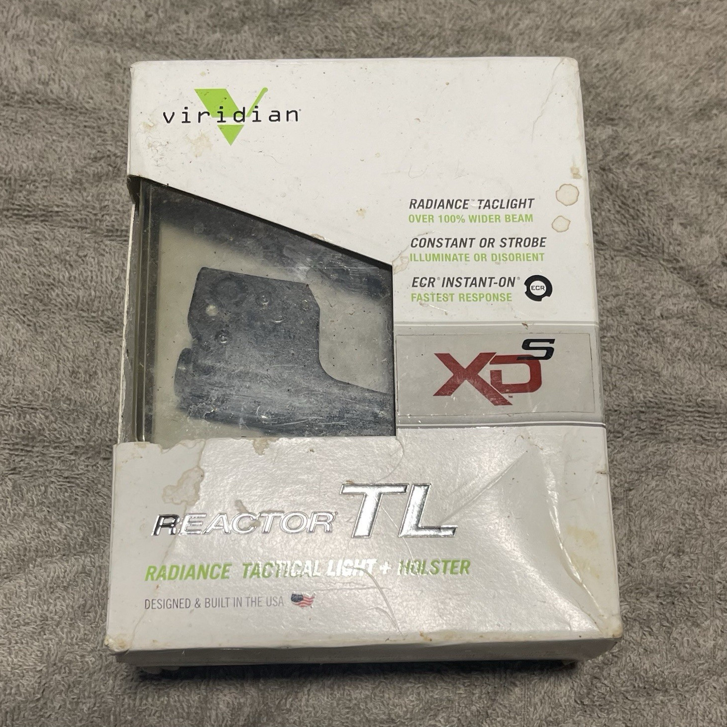 Viridian Reactor TL XDS Handgun Rail Light White LED Strobe w/ Holster