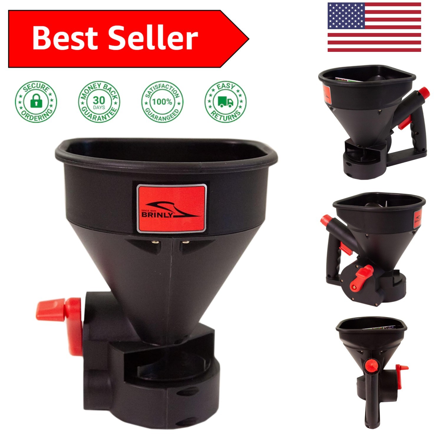 5lb All-Season Handheld Spreader - Effortless Seed, Ice Melt & Fertilizer Use