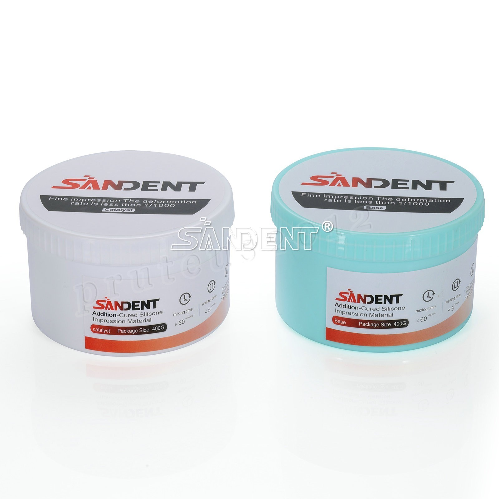 SANDENT Putty Regular Set Dental Impression Material Base & Catalyst 2 Scoops