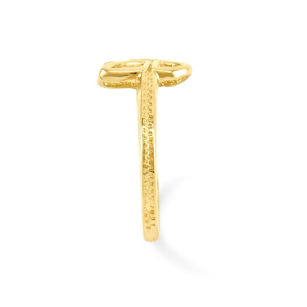 14k Yellow Gold Butterfly Adjustable Toe Ring