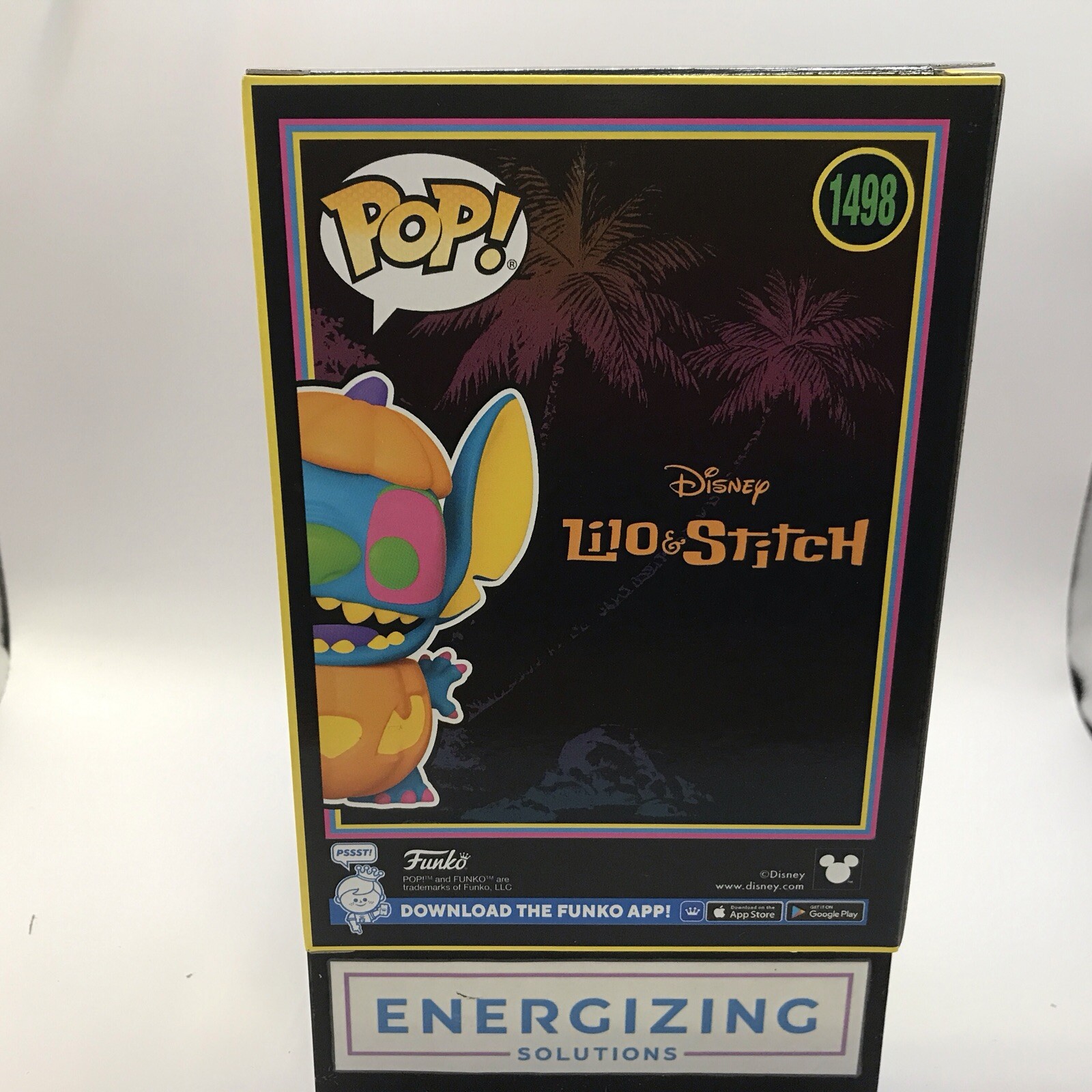 Funko Pop! Black Light Pumpkin Stitch (HotTopic Exclusive) #1498 w/protector