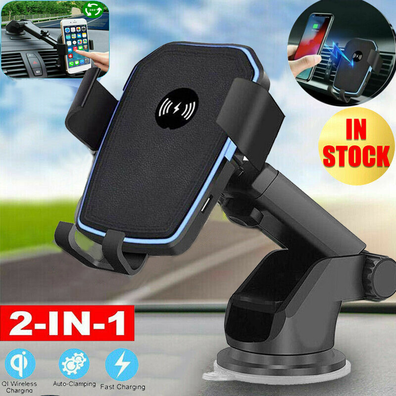 Universal Car Dashboard Air Vent Mout Cell Phone Holder Wireless Fast Charger