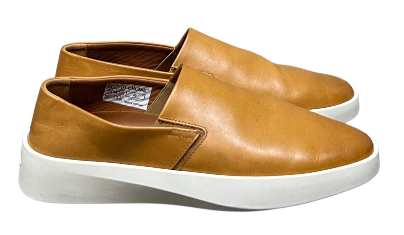 Wolf And Shepherd Cruise Slip-On Sneaker Women's US 9 EU 40 Honey Brown Leather
