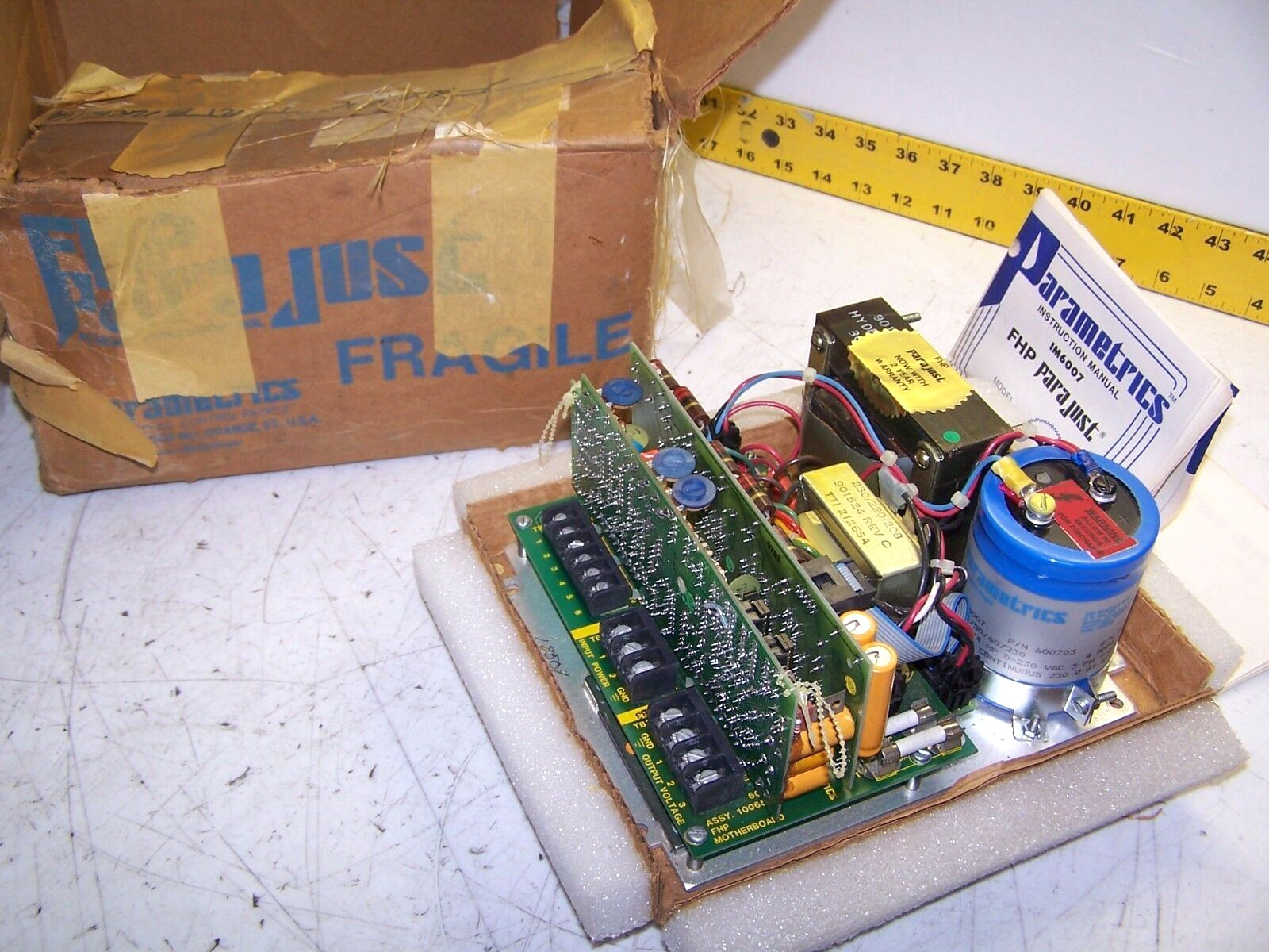 Parametrics FHP Parajust AC Motor Speed Control 3/4 HP 230 VAC 3 Phase 600703