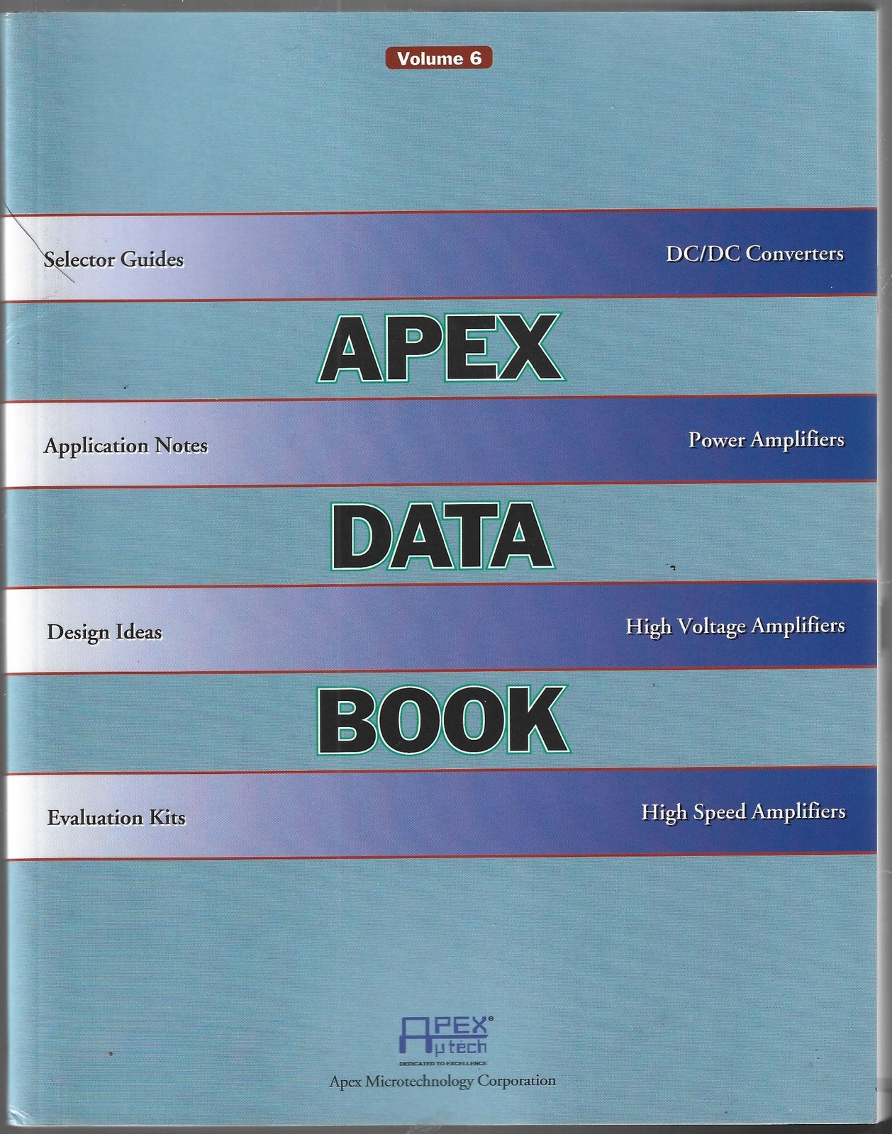 APEX Data Book Volume 6 Power Amps DC-DC Converters Diagrams Microtechnology
