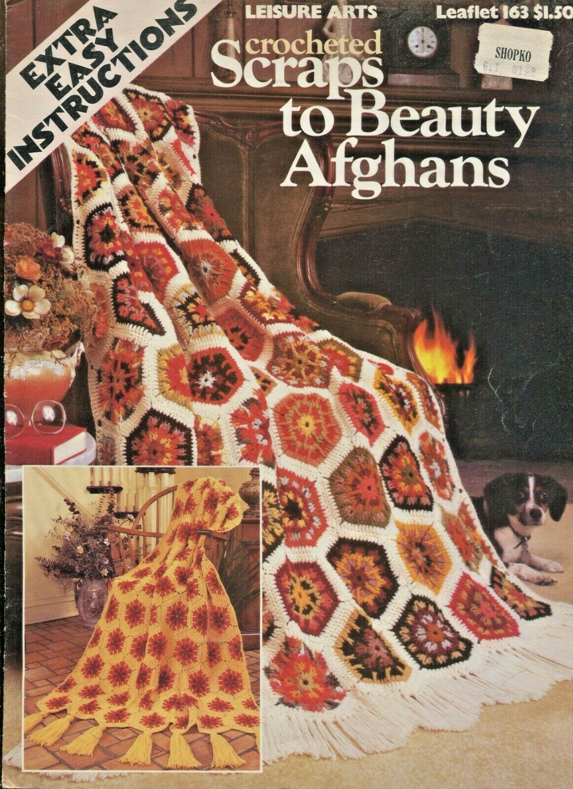 Crocheted Scraps To Beauty Afghans Crochet Pattern Leisure Arts 163 Leaflet