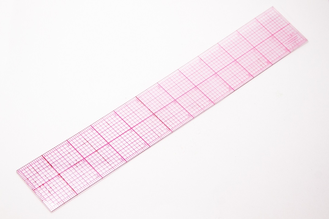 C-Thru B-70 8ths Graph Beveled Transparent Rulers 2" x 12" 16ths to the inch USA