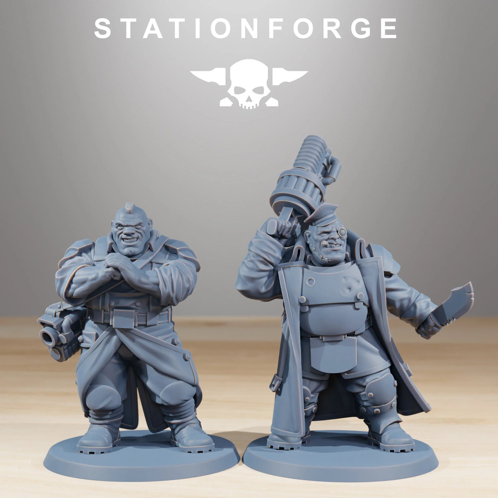 GrimGuard Mutants Station Forge 3D Printed Resin Miniatures 32mm