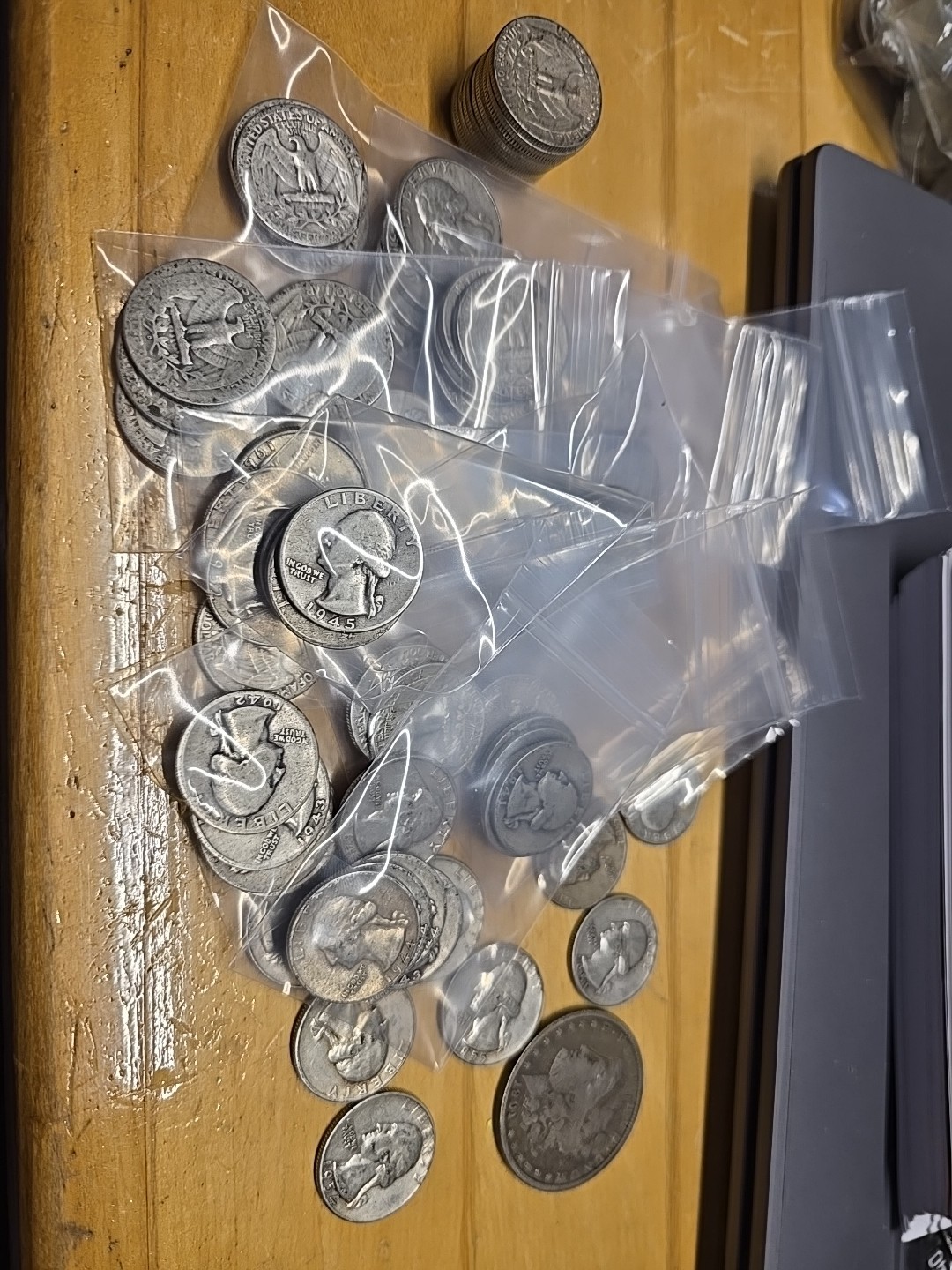 $1 Face Value 90% Silver Coins, Quarters,