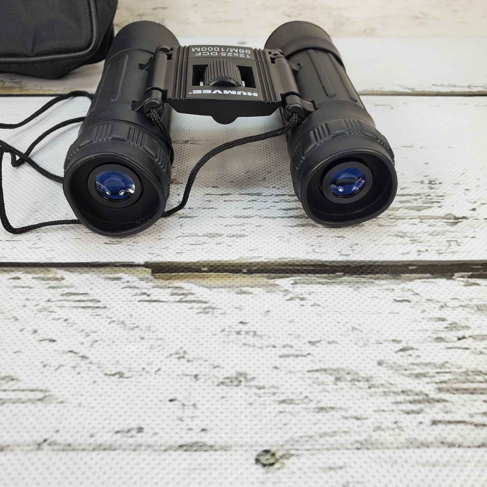 Humvee Compact Binoculars 12x25 DCF 96M/1000M 4" With String Read Description