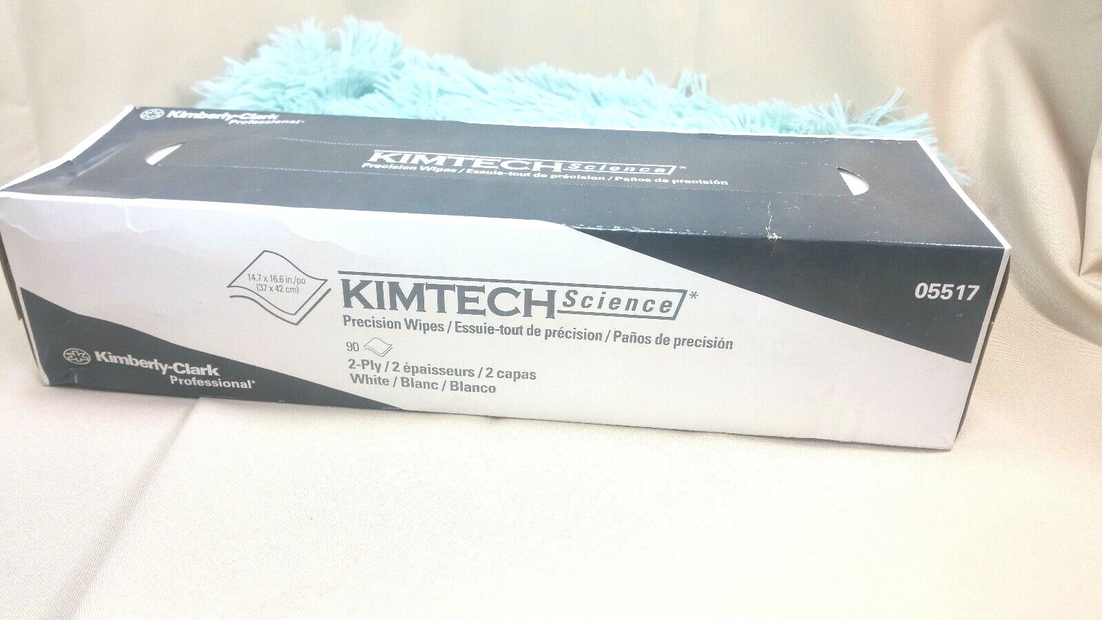 Kimberly Clark Precision Wipers, Pop-Up Box, 2-Ply, 14.7 X 16.6, White, 90/box