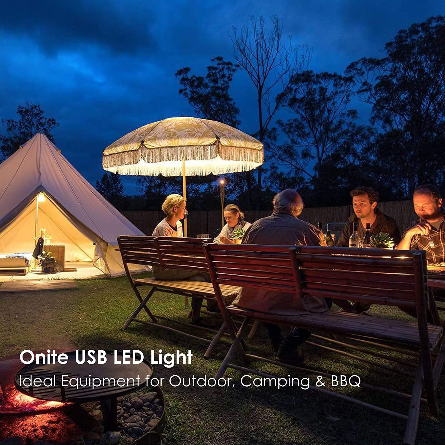 2-Pack USB LED Light Bulb, Emergency Backup Lighting for Camping, Garage, Pow...