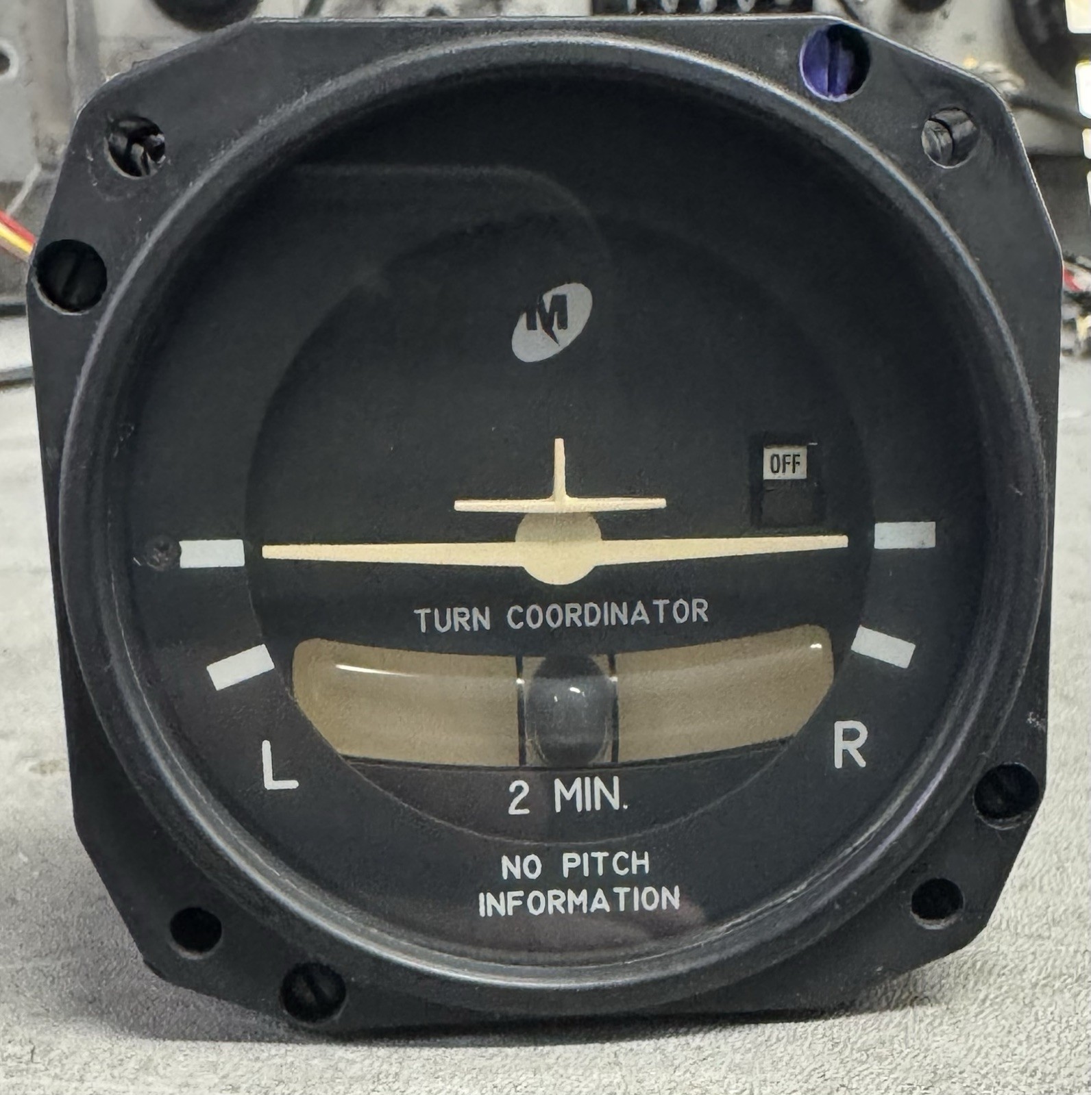 Mid-Continent Instrument Co Electric Gyro Corp Turn Coordinator Model 1394T100-7
