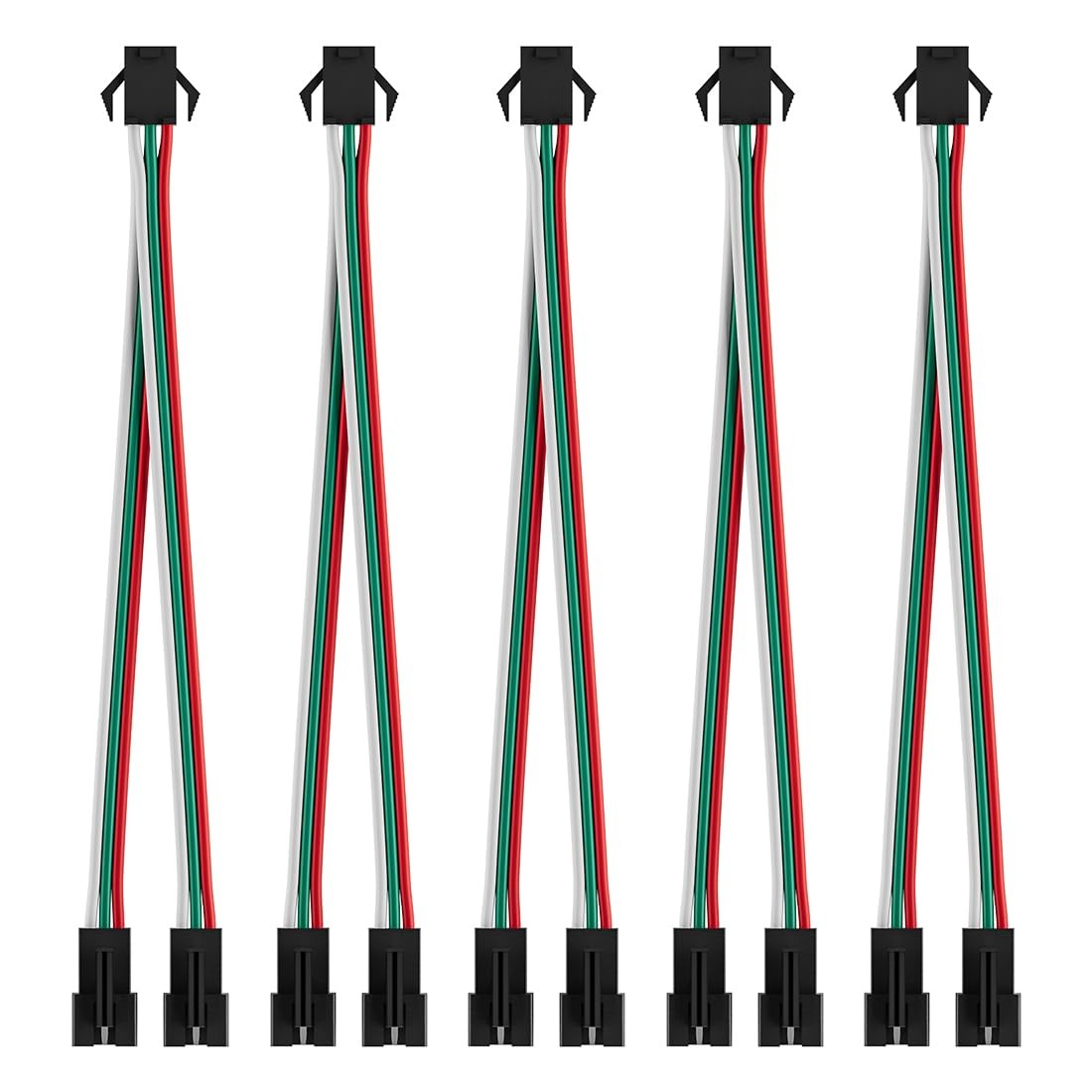 5 PCS JST SM 3PIN V Shape 1 2 Connectors WS2812B WS2811 WS2812 WS2814 SK6812 LED