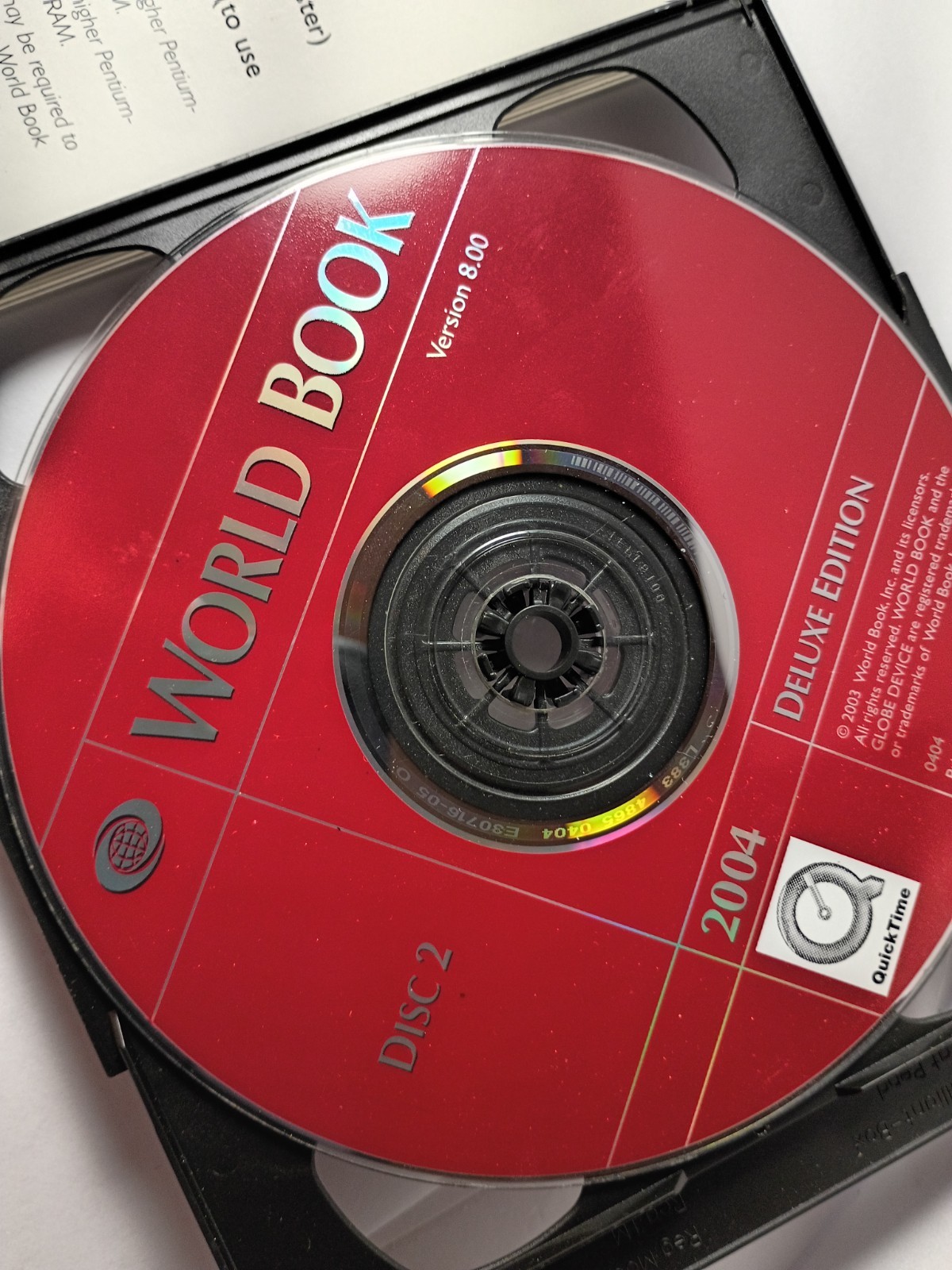 World Book Encyclopedia 2003 User Guide Deluxe Edition. 2 CD-ROMs