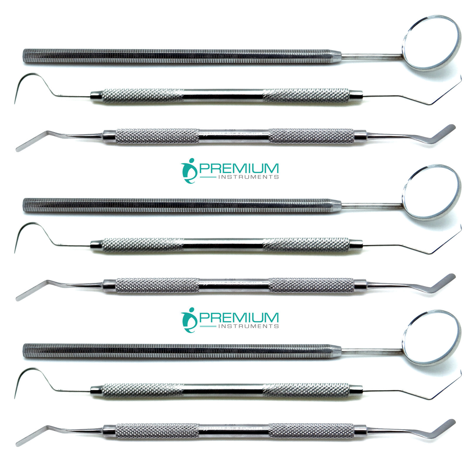 9 Pcs Dental Examination Hygiene Cleaning Mirror 5, Explorer 23/17, Heidemanns