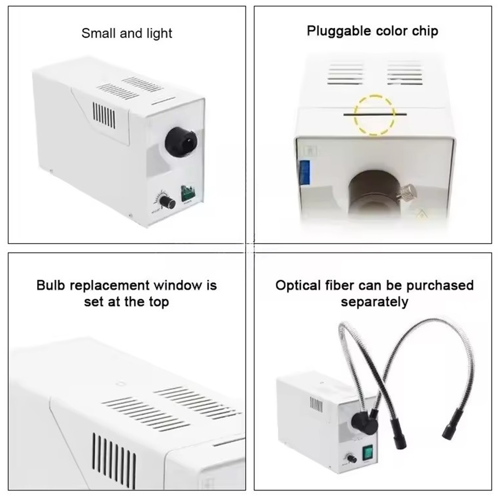 150W Single Hole Halogen Light Source for Microscope Medical Cold Light Source