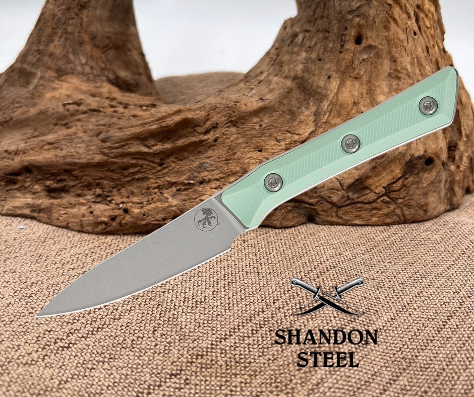 Microtech Paring Knife Caribbean Blue G-10 Handle w/ Stonewash M390MK 3500-10CA