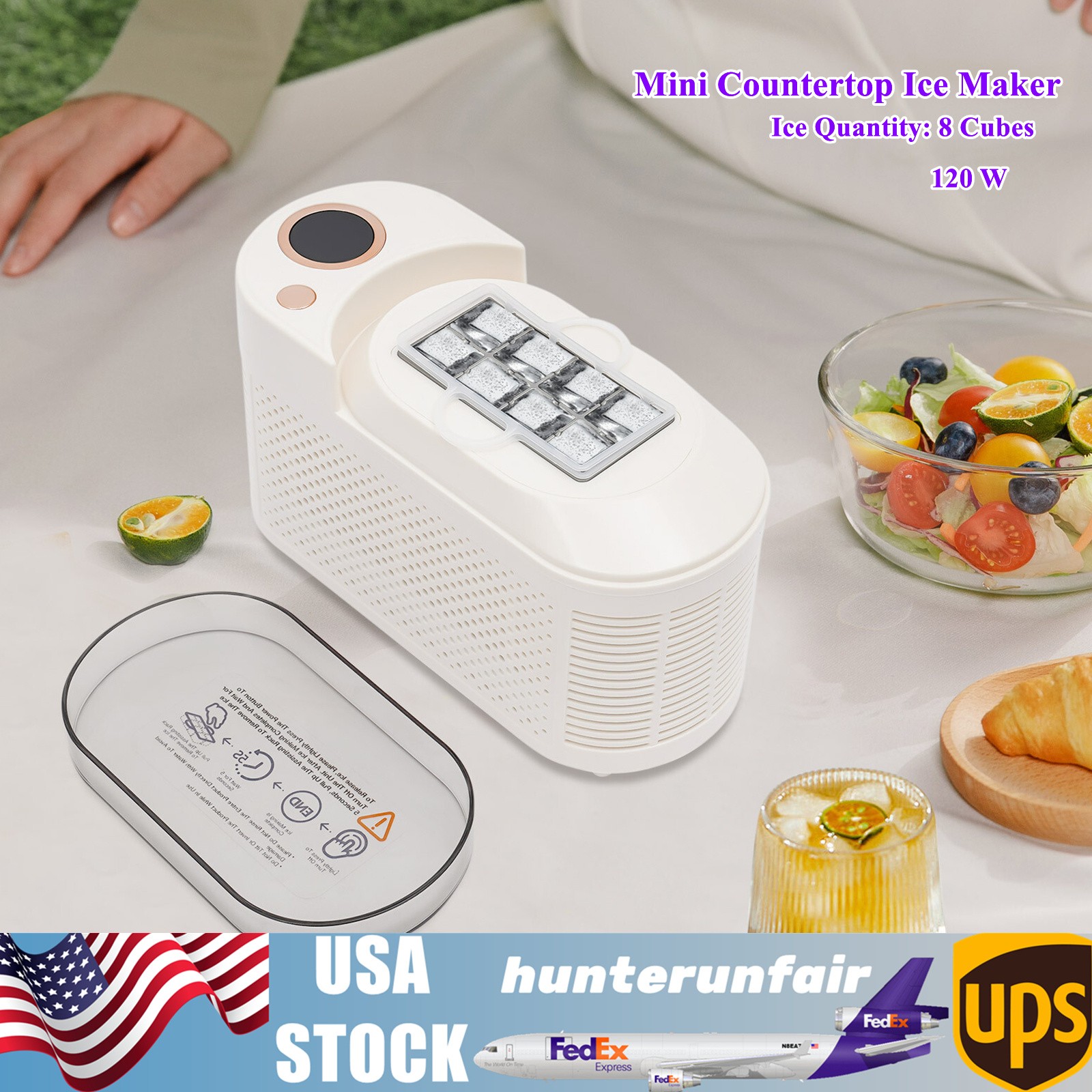 Mini Ice Maker Mini Countertop Ice Maker Compact Ice Machine for Home/Car/Travel