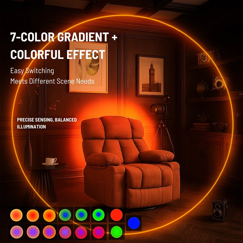 Magnetic RGB Night Light - Motion Sensor USB-C Rechargeable Ambient Lamp